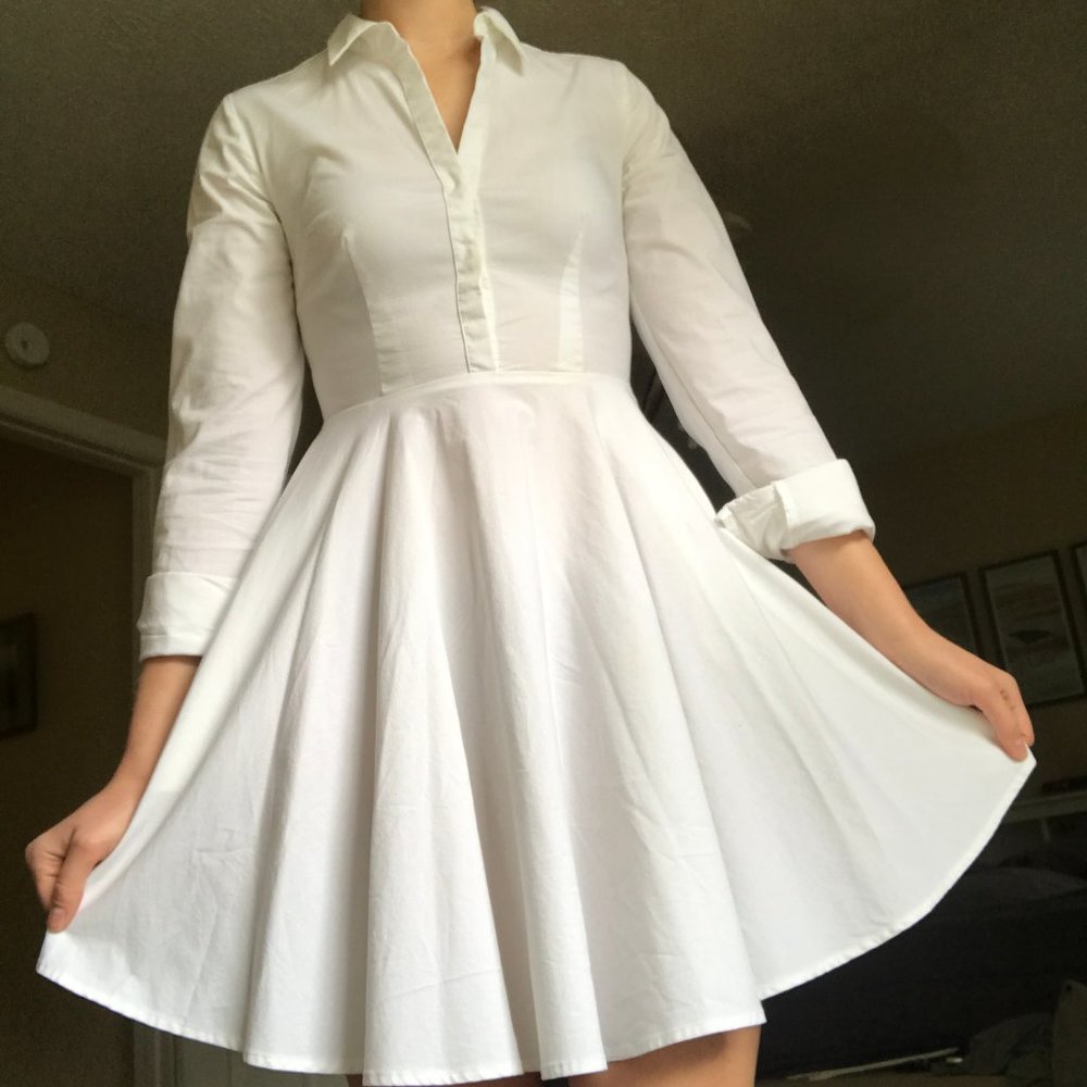 Express Fit & Flare Shirtdress